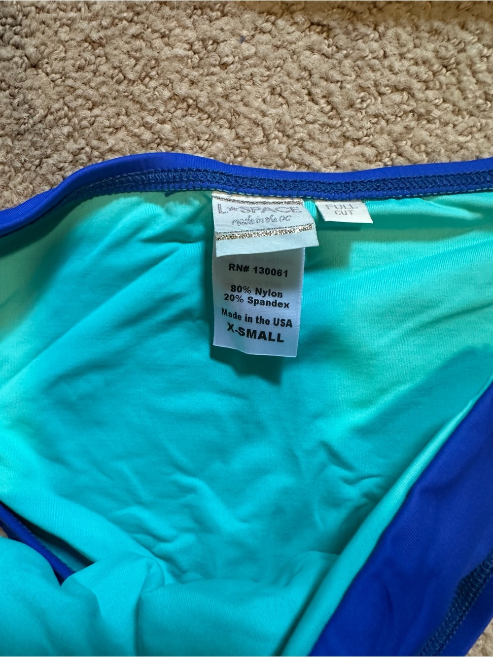 NWT L*Space Hartley Low Down bikini set royal blue - Picture 3 of 4